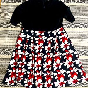 Plus fit and flare dress with pockets